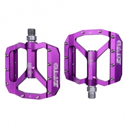 AWYJ Spares Mountain Bike Pedals Anti-slip Durable Aluminum Alloy Perlin Bearing 1 Pair Bicycle Pedals Mountain Bike Pedals Bike Accessories Anti-slip Bicycle Pedal (Size:Onesize; Color:Purple)