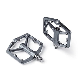 ZWEBY Spares Mountain Bike Pedals Bearing Mountain Bike Pedals Platform Bicycle Flat Alloy Pedals Anti-Slip (Color : Grey, Size : 10x11.8x1.3cm)