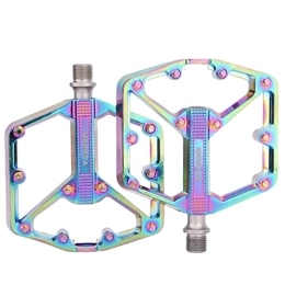 Flinge Spares Mountain Bike Pedals Bicycle Flat Pedals Lightweight Aluminium Alloy Pedals for Road Bike Mountain Bike