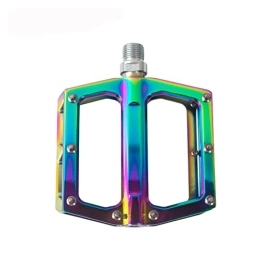 NOOLAR Spares Mountain Bike Pedals, Bicycle Pedal MTB Good Grip Flat Pedal Ultralight Alloy Bearings And Downhill Anti-slip Rainbow Platform Road Bike Pedals (Color : 108)