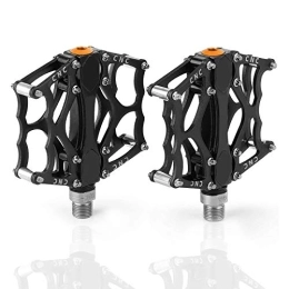 Samine Spares Mountain Bike Pedals Bicycle Pedal Platform Flat Cycling Ultra Sealed Bearing Aluminum Alloy Black