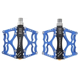Ambiguity Spares Mountain Bike Pedals Bicycle Pedal, Platform Flat Pedals Cycling Ultra Sealed Bearing Aluminum Alloy Pedal for Road Mountain Bike 9 / 16", Blue