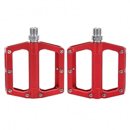 Entatial Spares Mountain Bike Pedals, Bike Pedals Corrosion Proof Strong Easy Installation Light Weight for Riding(red)
