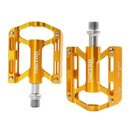 JZTRADE Spares Mountain Bike Pedals Bike Peddles Bike Accessories Bicycle Accessories Bike Pedal Flat Pedals Cycling Accessories Road Bike Pedals Bicycle Pedals gold, free size