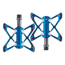 BEP Spares Mountain Bike Pedals, Butterfly Style 3 Bearing Palin Bicycle Pedals with Cleats for Mountain Road Trekking Bike, Blue