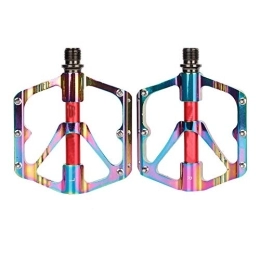 Hengyixing Mountain Bike Pedal Mountain Bike Pedals Colorful Lightweight Skid Proof Bearing Pedals Cycling Pedals