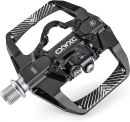 CXWXC Mountain Bike Pedal Mountain Bike Pedals Dual Function - Dual Sided Pedals Plat & Clipless Pedal - 3 Sealed Bearings, 9 / 16” Bicycle Platform MTB Pedals
