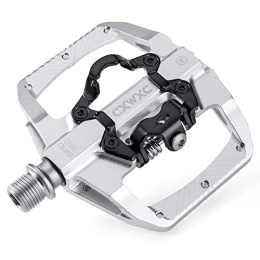CXWXC Spares Mountain Bike Pedals Dual Function - Dual Sided Pedals Plat & SPD Clipless Pedal - 3 Sealed Bearings, 9 / 16” Bicycle Platform MTB Pedals