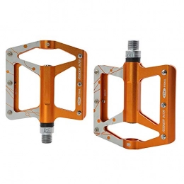 kaige Spares Mountain Bike Pedals Flat Bicycle Pedals 9 / 16 Lightweight Road Bike Pedals Carbon Fiber Sealed Bearing Flat Pedals for MTB WKY (Color : Orange)