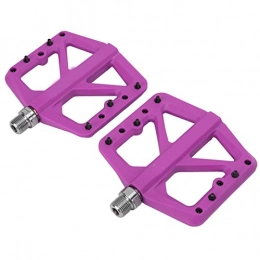 Gind Spares Mountain Bike Pedals, Good Grip Anti Slip Studs Safe Use Bike Pedals Sufficient Width Good Airtightness for Mountain Bikes(Purple)