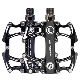 WDY Spares Mountain Bike Pedals, Metal Aluminum Alloy Flat Pedals with Ultral-Sealed Bearings Wide Platform Road Bike Pedals, Non-Slip Flat Pedals for 9 / 16