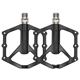 BUNGAA Spares Mountain Bike Pedals, Mountain Road Bicycle Flat Pedals Aluminum Alloy 9 / 16" Sealed Bearing Lightweight Platform Cycling Pedal Universal For BMX MTB (Color : Black)