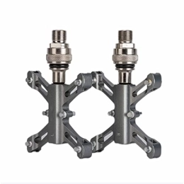 Generic Spares Mountain Bike Pedals, MTB Pedals, Bike Pedals Aluminum Alloy Spindle with Stable Sealed Bearing Anti-skid Mountain Bike Flat Pedals, Gray