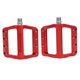 Alomejor Spares Mountain Bike Pedals New Aluminum Antiskid Durable Bicycle Cycling Pedals Ultra for BMX MTB Road Bicycle(Red)