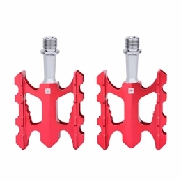 Generic Mountain Bike Pedal Mountain Bike Pedals, Non-Slip MTB Nylon Fiber Pedals, Bicycle Pedals, Lightweight and Wide Flat Platform Pedals, Red