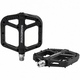 FSJD Spares Mountain Bike Pedals Nylon Composite Bearing Bicycle Pedals with Wide Flat Platform, Black, 13.5cm×12.2cm×2cm
