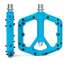 NMNMNM Spares Mountain Bike Pedals, Nylon Composite Flat Pedals, 9 / 16-Inch Sealed Bearing Lightweight Aluminum Alloy, for Road Mountain BMX MTB Bike (Blue)