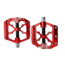 Screst Mountain Bike Pedal Mountain Bike Pedals Platform Flat Bicycle Pedals Cycling Ultra Sealed Bearing Aluminum Alloy Pedals Red