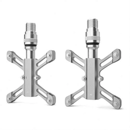 Bed Rail Spares Mountain Bike Pedals Platform Lightweight Bicycle Flat Alloy Pedals Cycling Pedal for BMX / MTB (Color : Silver)