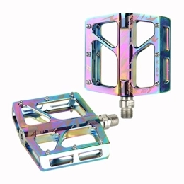AXOINLEXER Spares Mountain Bike Pedals Road Bicycle Pedals Non-Slip Lightweight Cycling Pedals Platform Pedals 3 Bearings Pedals, color