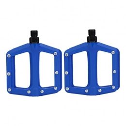 Mountain Bike Pedals Sealed Bearing Pedals Mountain Cycling Bike Pedals Aluminum Anti-Slip Durable Sealed Bearing Non Slip Nylon Platform MTB Cycling Accessory Parts 1Pair Blue