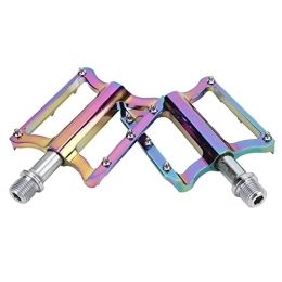 SWOQ Spares Mountain Bike Pedals, Strong and Durable Bike Accessories Flat Pedals for Road Mountain BMX MTB Bike for Enjoyable Riding