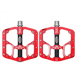 Sealands Spares Mountain Bike Pedals, Strong Colorful Bicycle Cycling Pedals, Aluminum Anti-Slip Durable Sealed Bearing Axle Waterproof Dustproof Wide Platform Pedals For MTB Road Bicycle