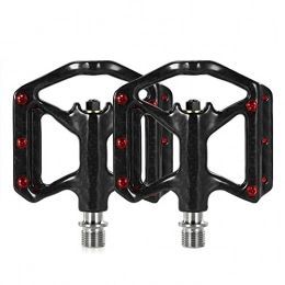 Roeam Spares Mountain Bike Pedals, Ultra Light Bike Pedals Lightweight Carbon Fiber Platform Pedals Three Bearing MTB Road Bike Bicycle Cycling Pedals Titanium Axle