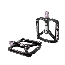 ALEFCO Mountain Bike Pedal Mountain Bike Pedals Ultralight Bike Flat Pedal MTB Bicycle Flat Pedals CNC Non-Slip Bicycle Platform Pedals Aluminum Alloy Bicycle Pedal DU Bearings Mountain Bicycle Pedals Bicycle Parts (Black)