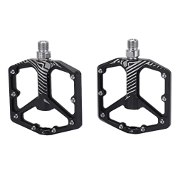 Teamsky Spares Mountain Bike Pedals, Ultralight Non Slip Bicycle Bearing Pedals Mountain Aluminum Bike Pedals Platform for Road Mountain Bike(black)