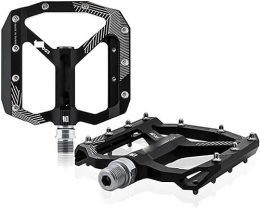 NOOLAR Spares Mountain Bike Pedals, Utral Sealed Bike Pedals CNC Aluminum Body For MTB Road Folding Bike Bicycle 3 Bearing Bicycle Pedal (Color : Black)