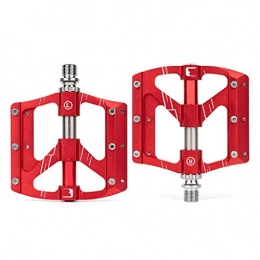 BJYX Mountain Bike Pedal Mountain Bike Pedals, With Aluminum Alloy Platform And 3 Sealed, Ultra-light Bearings (Color : Red)