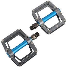 Mxzzand Spares Mountain Pedal Sets, Durable Aluminum Alloy Universal Pedal 1 Pair Lightweight Anti-Skid for Pedals(Titanium blue)