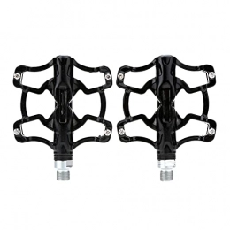 MPGIO Spares MPGIO 2 Bearings Bicycle Pedal Anti-Slip Ultralight Aluminum Alloy MTB Mountain Bike Pedal Sealed Bearing Pedals Bicycle Accessories Bicycle Pedal(Color:black)
