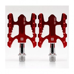 MPGIO Spares MPGIO 205G Flat Pedals Road Bike Pedals Ultralight Alumi-Alloy Cycling Road Pedals in Bicycle Pedals for MTB Road Cycling Mountain Bike Pedal(Color:red)