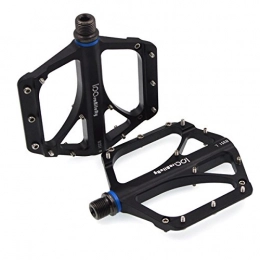 iParaAiluRy Spares MT Bike Pedals, Mountain Bike Pedals, MTB Aluminum Alloy Platform Pedals, Thin Profile yet Strong, CNC Steel Axle 9 / 16