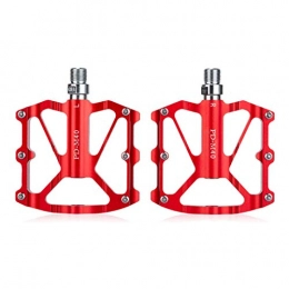 MTB Bike Pedals Aluminum Alloy 3 Bearings Mountain Bike Pedals Platform Bicycle Flat Pedals 9/16" Pedals Non-Slip Alloy Flat Pedals