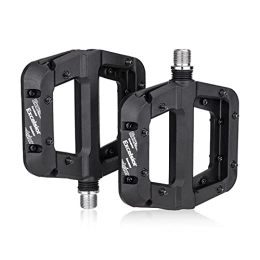CNRTSO Spares MTB Bike Pedals Non-Slip Nylon fiber Mountain Bike Pedals Platform Bicycle Flat Pedals 9 / 16 Inch Cycling Accessories Bike pedals (Color : Black)