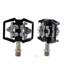 BMWY Mountain Bike Pedal MTB Cycling Mountain Bike Pedals Ultralight 6061 CNC Aluminum 3 Catridge Bearing Bicycle Pedal complete (Color : Black)