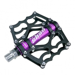 My youth Spares MTB Mountain Bike Pedals Aluminum Alloy CNC Bike Footrest Big Flat Ultralight Cycling BMX Pedal (Color : Purple)