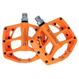 NOLOGO Spares Mtb Pedals Mountain Bike Pedals Bicycle Pedals Flat Pedals Road Bike Pedals Cycle Accessories Bike Pedal Bicycle Accessories Bike Accessories bike mountain road (Color : Orange)