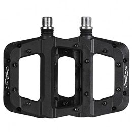 MYBOON 1 Pair Bicycle Pedals MTB Road Bike Nylon Fiber Ultralight Pedals 3 Bearings Non-Slip Foot Platform Cycling Parts Bicycle Pedals Black