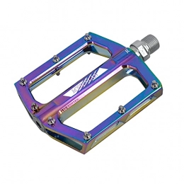 Mysenlan Mountain Bike Pedals,Road Bike Pedals 9/16 Sealed Bearing Mountain Bicycle Flat Pedals Lightweight Aluminum Alloy Wide Platform Cycling Pedal for BMX/MTB (Colorful)