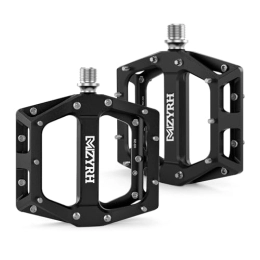 Mzyrh Spares MZYRH Bicycle Pedals 9 / 16 Inch CNC Aluminium MTB Pedals Lightweight Non-Slip Bicycle Pedals for Mountain Bike, City Bike, Road Bike (Black)