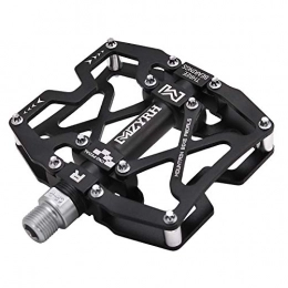 Mzyrh Mountain Bike Pedal Mzyrh Mountain Bike Pedals, Ultra Strong Colorful CNC Machined 9 / 16" Cycling Sealed 3 Bearing Pedals (Black Black)