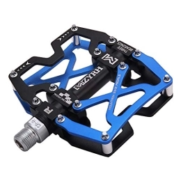 Mzyrh Mountain Bike Pedal MZYRH Mountain Bike Pedals, Ultra Strong Colorful CNC Machined 9 / 16" Cycling Sealed 3 Bearing Pedals (Blue Black Black)