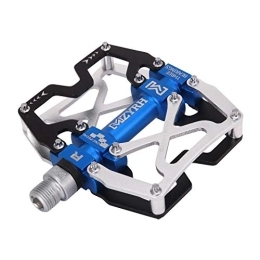 Mzyrh Mountain Bike Pedal MZYRH Mountain Bike Pedals, Ultra Strong Colorful CNC Machined 9 / 16" Cycling Sealed 3 Bearing Pedals(Silvery Blue Black 3 Bearings)