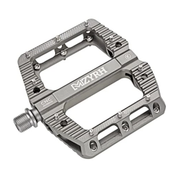 Mzyrh Spares MZYRH Road / Mountain Bike Pedals MTB Pedals Bicycle Flat Pedals 3 Bearings 9 / 16” Aluminum Alloy Bicycle Platform Pedals for BMX MTB (TI)