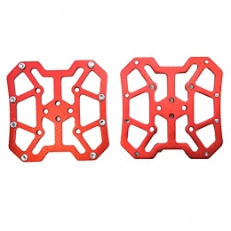 N N Mountain Bike Pedal N N 1 Pair Durable Classic Delicate Aluminum Alloy Universal Clipless Pedal Platform Adapters for SPD KEO Pedals MTB Mountain Road Bike Accessories (Red)