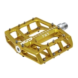 NC-17 Mountain Bike Pedal NC-17 Sudpin IV XL TNT Aluminium Platform Pedals / Mountain Bike Pedal / BMX Pedal / Flat Height 17.7 mm / Fail Safe System / Precision Bearing + Cr-Mo Axle / Includes Replacement Pins, Gold, XL